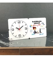 Raporlama Uzmanı Ahşap Masa Saati