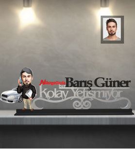 Kişiye Özel Patron Karikatürlü Kolay Yetişmiyor Ahşap Biblo Bay-20