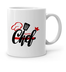 BK Gift Kişiye Özel Chef Beyaz Kupa Bardak  4