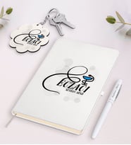 BK Gift Kişiye Özel Eczacı Beyaz Defter Kalem ve Anahtarlık Hediye Seti-7 (Model 1)