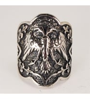 Ertuğrul Gümüş Erkek Zihgir Başparmak Yüzüğü 6014719716743