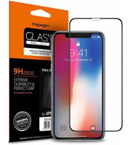iPhone 11 Pro Max/XS Max Cam Ekran Koruyucu, Spigen Full Cover Glass Black