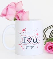 BK Gift Kişiye Özel Beyaz Kupa Bardak Sevgililer Günü Temalı 11