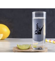 BK Gift Kişiye Özel Renkli Baskılı Queen Tasarımlı Vodka Bardağı-1 (Beyaz)