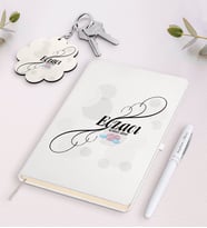BK Gift Kişiye Özel Eczacı Beyaz Defter Kalem ve Anahtarlık Hediye Seti-8 (Model 1)