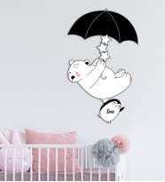 BK Gift Kişiye Özel Sevimli Hayvan Figürlü Bebek  Çocuk Odası Ahşap Duvar Objesi  3