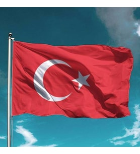 Alpaka Aplike Baskılı Türk Bayrağı 1,5 Metre x 2,25 Metre Türk Bayrak (Kırmızı-Beyaz)