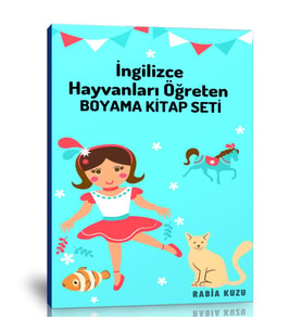 Hayvanları İngilizce Öğreten Boyama Kitap Seti (3 Kitap)
