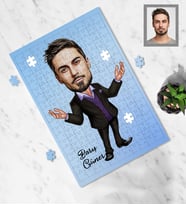 Kişiye Özel Patron Karikatürlü A4 99 Parça Puzzle Bay-8