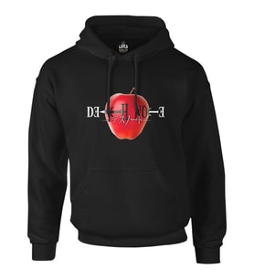 Death Note - The Apple Siyah Erkek Fermuarsız Kapşonlu