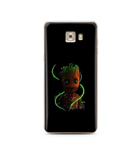 Baby Groot Tasarım Süper Şeffaf Silikon Telefon Kılıfı Samsung C7 Pro 