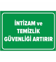 NEW JARGON - İntizam ve Temizlik Güvenliği Artırır Levhası - Sac Malzeme 25x35cm