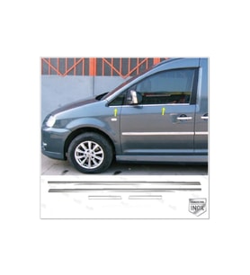 VW Caddy Krom Cam Çıtası 4 prç. 2004-2015 P. Çelik