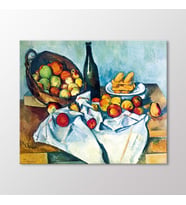Arty Tablo Elma Sepetli Natürmort, 1890-1894 Tablo (Karışık)