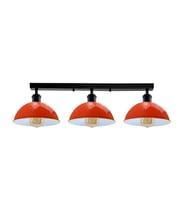 RİOLİHGT RETRO,MODERN,VİNTAGE TURUNCU BAŞLIK 1XE27 METAL PLOFONYER SIRALI AVİZE TABAN UZUNLUK:60CM