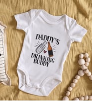 BK Kids Daddy's Drinking Buddy Tasarımlı Bebek Body Zıbın - Model 2