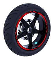 Moto GP Yarış Bayraklı Bayrak Kırmızı Jant Şeridi Sticker Çınar Extreme