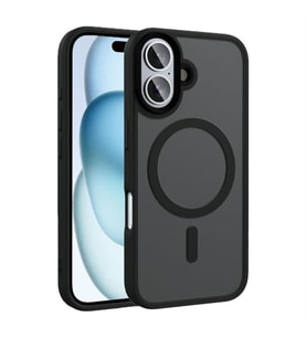 Coverzone ?Phone 16 ile Uyumlu Sert PC Arka Y�zey Wireless ?arj �zellikli Buzlu Saydam ZF Kapak