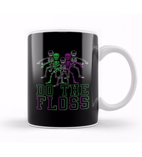 Flossing Do The Floss Skeletons Kupa Bardak Porselen