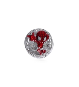 Kadın Spiderman Şehirde Temalı Gümüş Charm