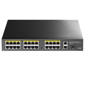 CUDY FS1026PS1 24 Port 10/100 1-SFP 300w Full PoE Yönetilemez  Switch