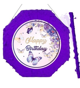 Pinyata Kelebek Pinyata Mor Sopalı