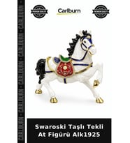 Özel Üretim Dekoratif Figür Hediyelik Şık Swaroski Taşlı Tekli At Figürü Alk1925