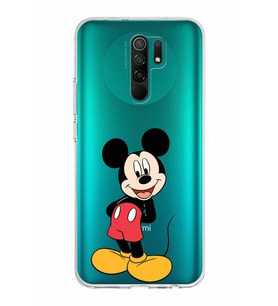 Xiaomi Redmi 9 Uyumlu Kapak Mickey Mouse Tasarımlı Şeffaf Silikon Kılıf