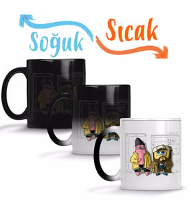Jay And Silent Bob Pat and Silent Bob Squarepants Sihirli Kupa Bardak Porselen