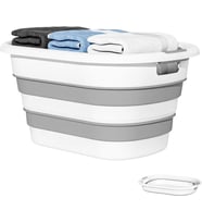Lexroo Coverest 25 Litre Katlanabilir Silikon Çamaşır Sepeti Akordiyon Katlanır Sele Yer Kaplamayan