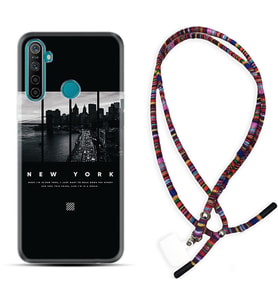 Realme 5i 5 Pro 6i 7 Pro 8 Kılıf Boyun Asklı Rasta Silikon New York 1612