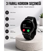 Akıllı Saat Sesli Görüşme Bluetooth Bağlantılı 3 Kordonlu Yeni Nesil