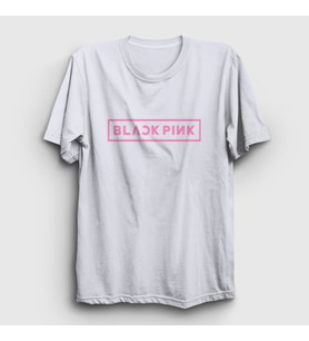 Presmono Unisex Beyaz Logo Blackpink T-Shirt 19701tt (Beyaz)