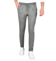 DeepSEA Erkek Koyu Lacivert Beli Lastikli Slim Fit Likralı Duble Paça Penye Spor Pantolon 2502385