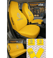 Renault (Yeni) Logolu Oto Koltuk Kılıfı Ön Arka Set – Penye Universal Koltuk Koruyucu Servis Kılıfı