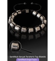Sertifikalı Fıçı Kesim Fasetli Terahertz Taşı Bileklik - Titreşim Taşı (Çok Renkli)