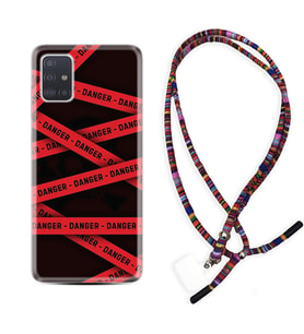 Samsung a71 A72 A73 A7 A9 2018 C7 C9 Kılıf Boyun Asklı Rasta Silikon Danger 1372