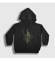 Presmono Unisex Çocuk Siyah Wings Alice In Chains Kapüşonlu Sweatshirt 8318tt