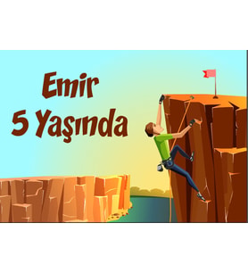Dağcı Temalı Doğum Günü Afişi 35X50 cm