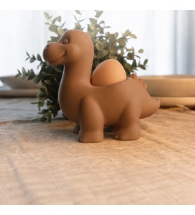 3D Baskı Dinozor Yumurtalık - Sevimli Eggosaurus Yumurta Tutucu-Kahverengi