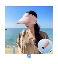 Uv Korumalı Katlanabilir Koruyucu Güneş Şapkası (Pudra Pembe)