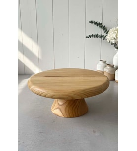 Ahşap Ayaklı Kestane Ağacı Sunum Standı, Sunumluk, 30 cm
