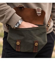 Hakiki Deri Mumlu Kanvas Bel Çantası Vintage Outdoor Kamp Edc Günlük Kullanım Çantası