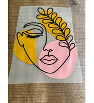 17X16 CM ÜTÜ İLE YAPIŞAN KADIN GÖRSELLİ TRANSFER BASKI ARMA
