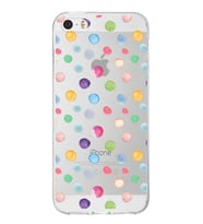 PrintiFy Apple  iPhone 5S ile Uyumlu 1mm Slim Fit Water Color 6 Baskılı Şeffaf  Kılıf