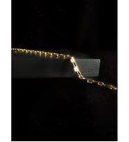 Dikdörtgen Zincirli Gold Çocuk Çelik Bileklik 777 Serisi
