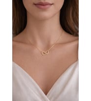 Kişiye Özel 925 Ayar Gümüş Zarif Çift İç İçe Kalp Kolye (Gold)