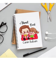 Canım Babam Tasarımlı Defter Kişiye Özel