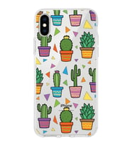 PrintiFy Apple  iPhone X ile Uyumlu 1mm Slim Fit Water Color 4 Baskılı Şeffaf  Kılıf