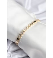 Pirinç VIP Seri Gold Renk Petek Model Kadın Bileklik - TJ-BB7925